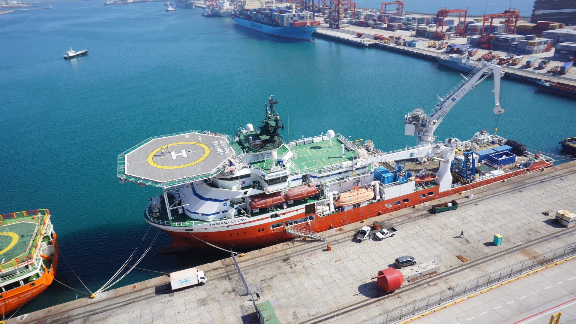 Cape Town port aerial view