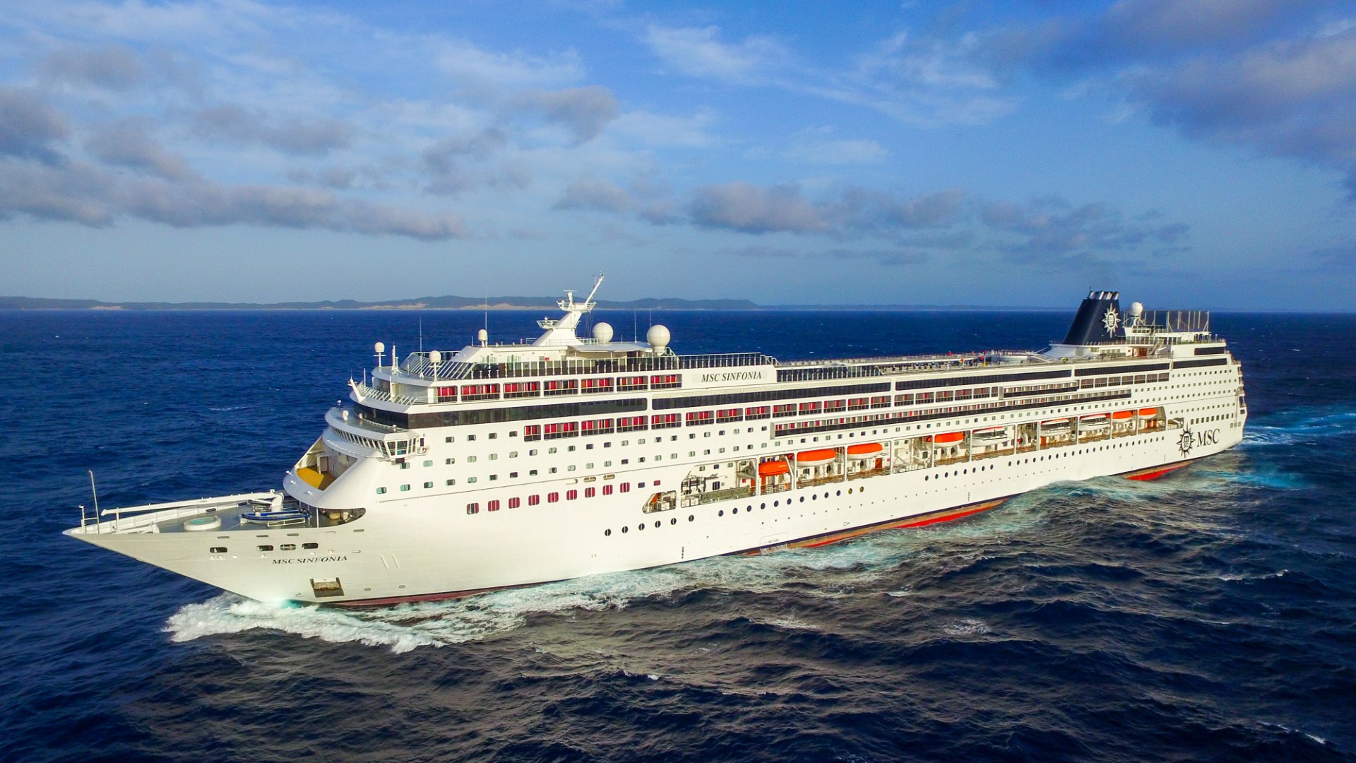 MSC Cruise ship Cape Town aerial photography